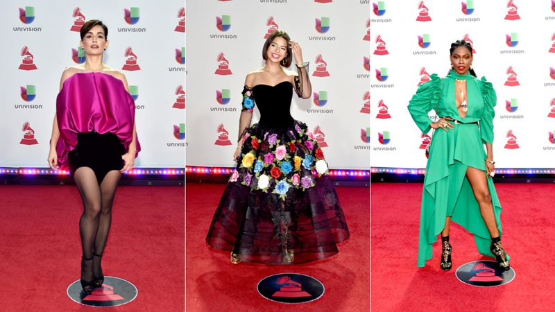 Illustration for article titled The 2018 Latin Grammys Red Carpet Was Positively Dripping With Glamour (Drip Drip)